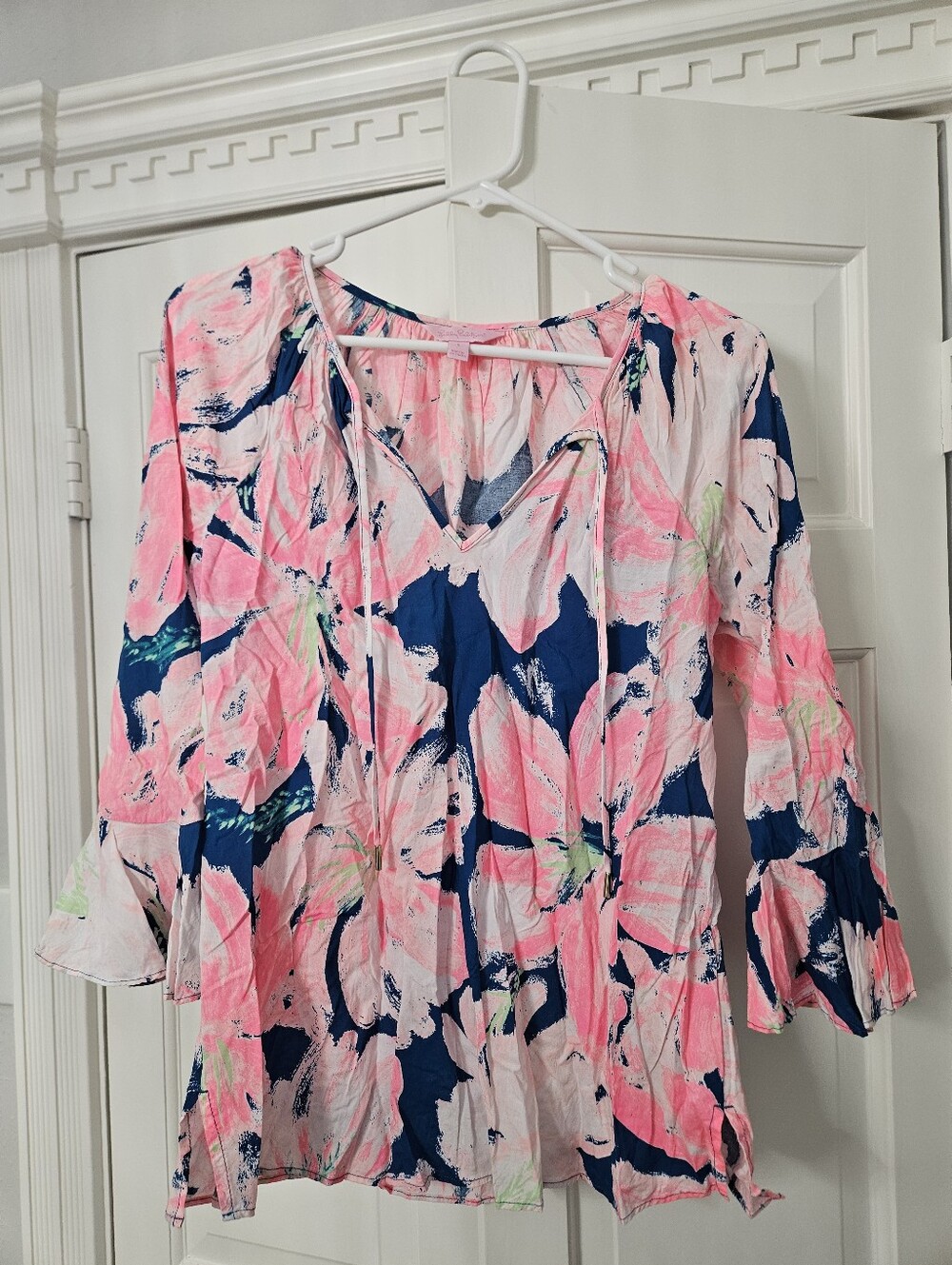 Lilly Pulitzer Willa Flounce Sleeve Top Small